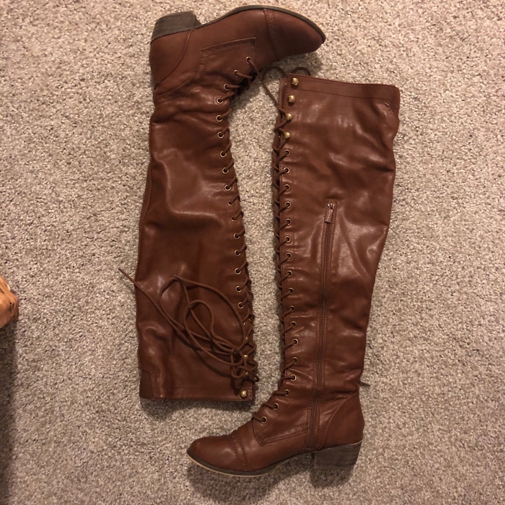 Knee High Combat Boots